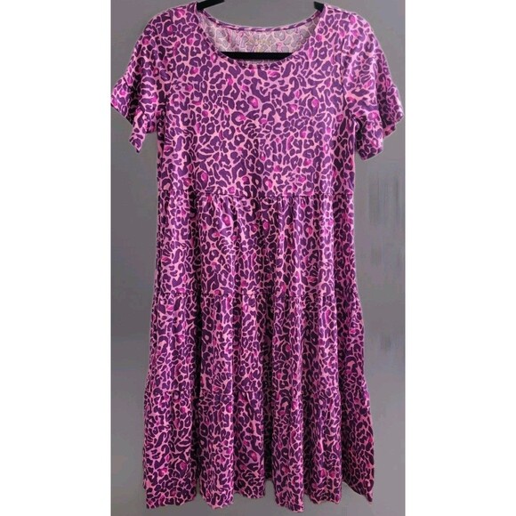 Lilly Pulitzer Jodee Swing Flounce Dress Purple Berry My Favorite Spot Sz M NWT - Picture 1 of 8